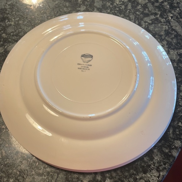 Edwin M Knowles China Co. Gold Rimmed Floral Dinner Plates (4) - Picture 5 of 6